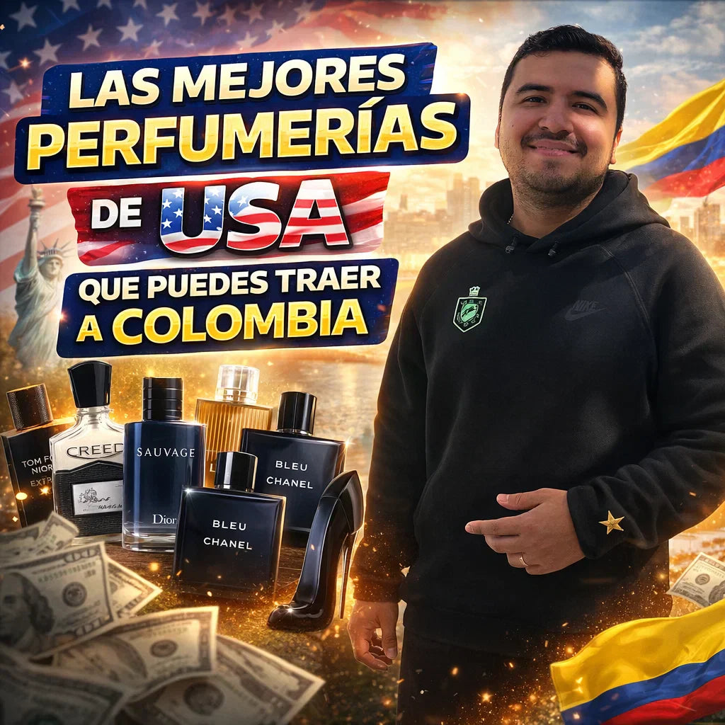 Perfumes originales comprados en perfumerías de Estados Unidos y enviados a Colombia
